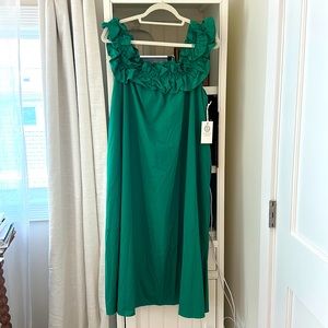 Never worn Maria Midi dress in green from Tuckernuck! Size M.